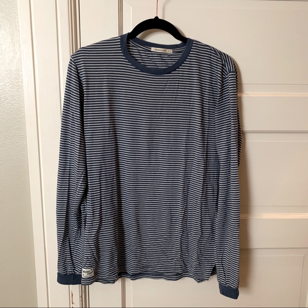 Marine Layer Blue and White Longsleeve